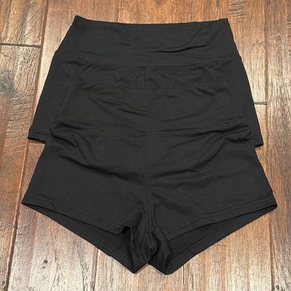2 Pairs! New Small Women's Black Hip Hugger Shorts - Picture 3 of 5
